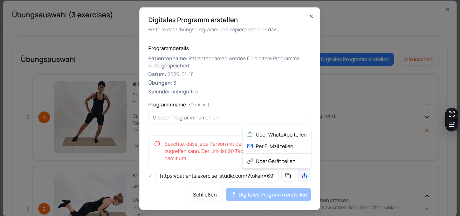 Exercise Studio Screenshot 2